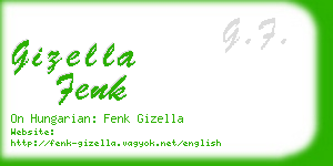 gizella fenk business card